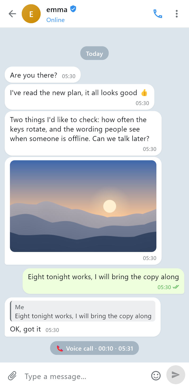 A conversation